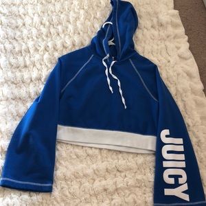 Cropped juicy hooded sweatshirt